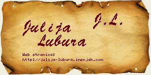 Julija Lubura vizit kartica